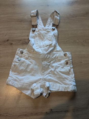Salopette short blanche