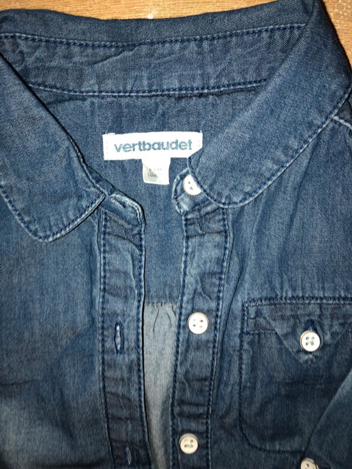 Chemise jean de chez Vertbaudet. Fille. 18 mois - photo numéro 3