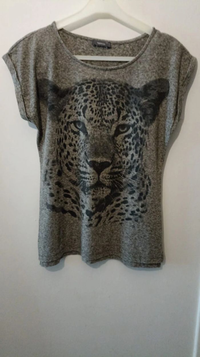 T-shirt imprimé léopard