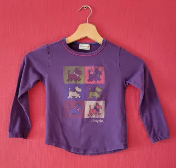 T-shirt violet - 4 ans