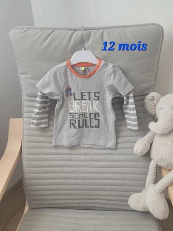 Tee shirt manches longues 12 mois