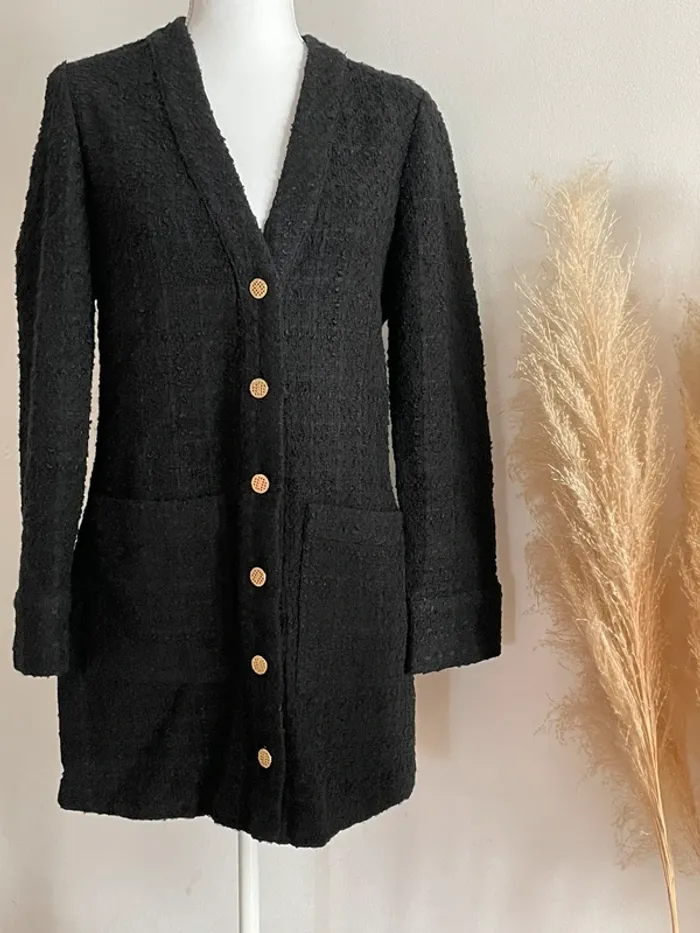 Zara robe Veste blazer tailleur texturé taille XS - photo numéro 8