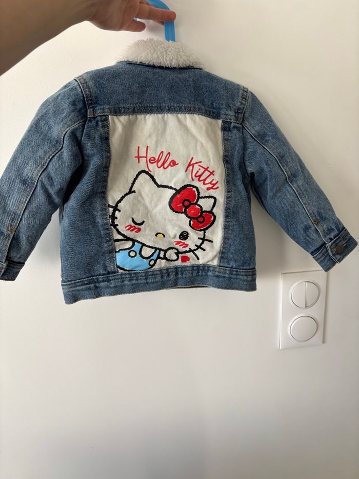 Veste denim avec effet mouton  fille - photo numéro 2