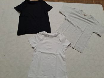 Lot de 3 t-shirts MC 4A Kiabi - TBE