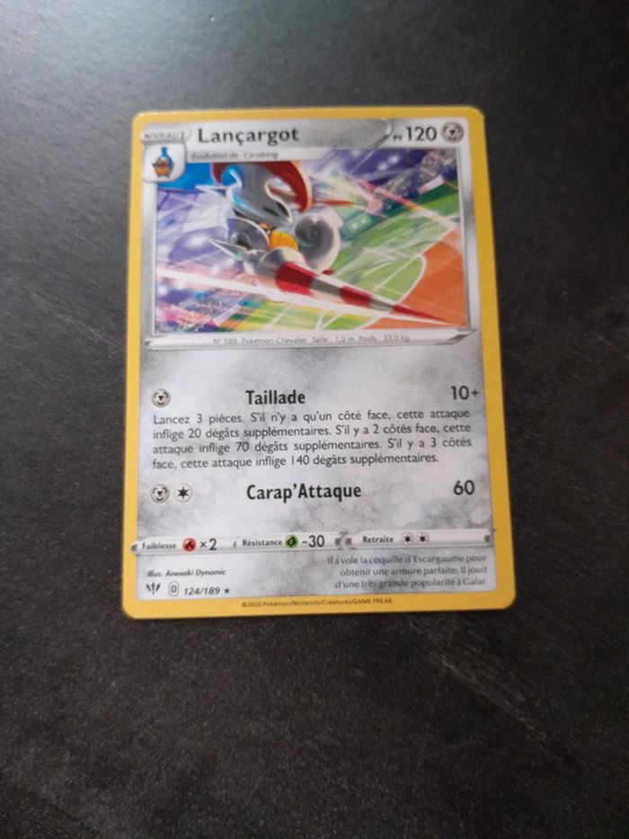 Carte Pokémon Lançargot 124/189 - photo numéro 1