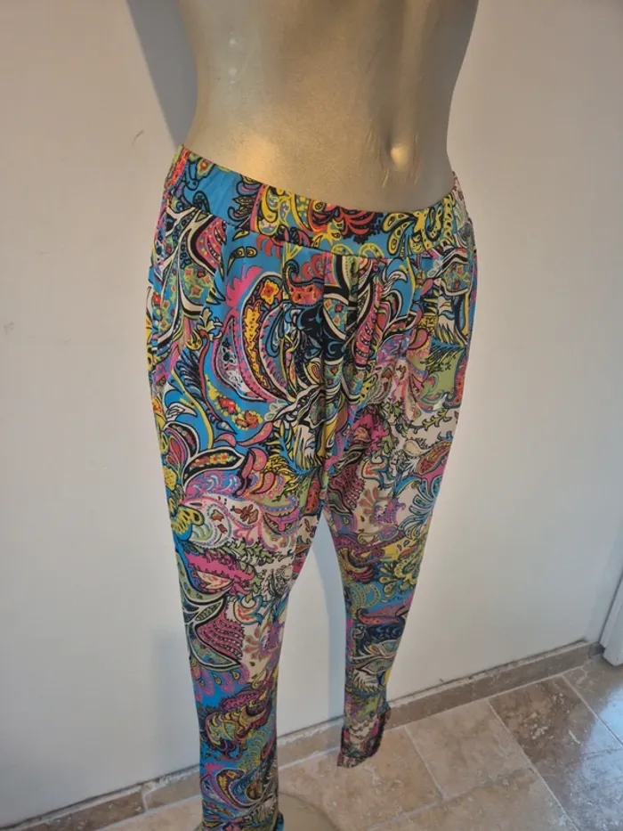 Pantalon fluide multicolor taille m - photo numéro 4