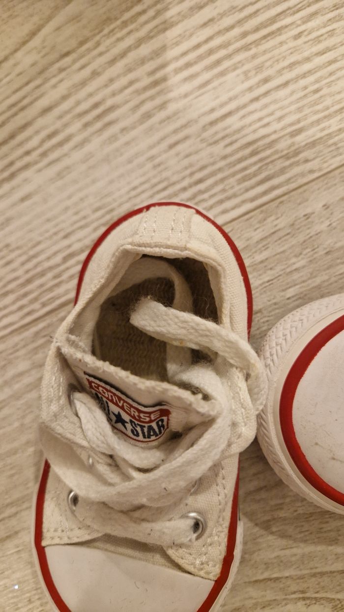 Converse basse blanche all star Pointure 20 - photo numéro 7