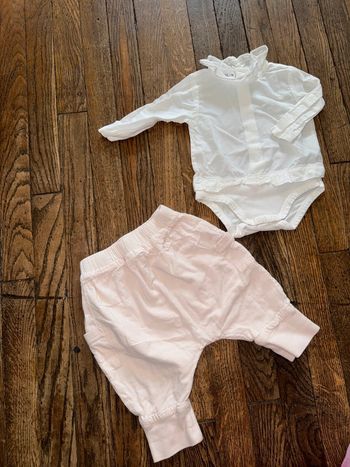 Body guimpe Zara et pantalon Bout’chou  3 mois