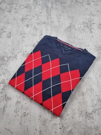Pull col V Tommy Hilfiger losanges, M Hommes