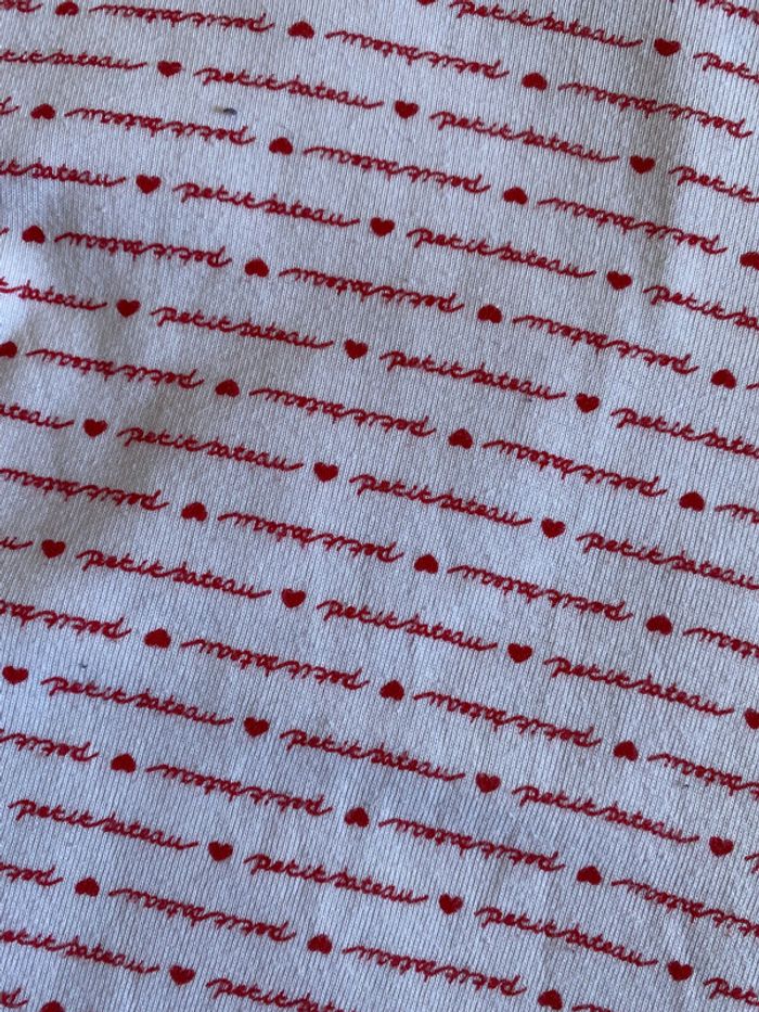 Teeshirt blanc avec coeur Petit Bateau - 6 ans - photo numéro 3