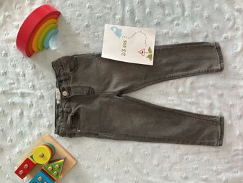 jean slim gris taille réglable zara  2/3 ans