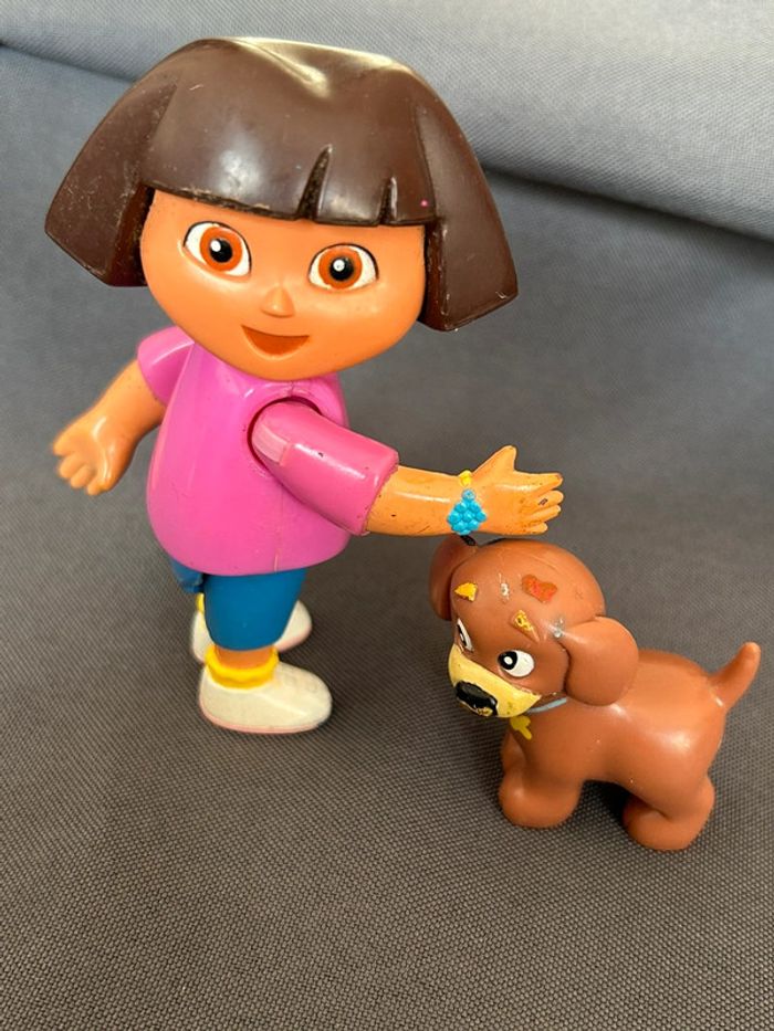 Figurine ancienne Dora l’exploratrice et son chien ~9cm - photo numéro 4