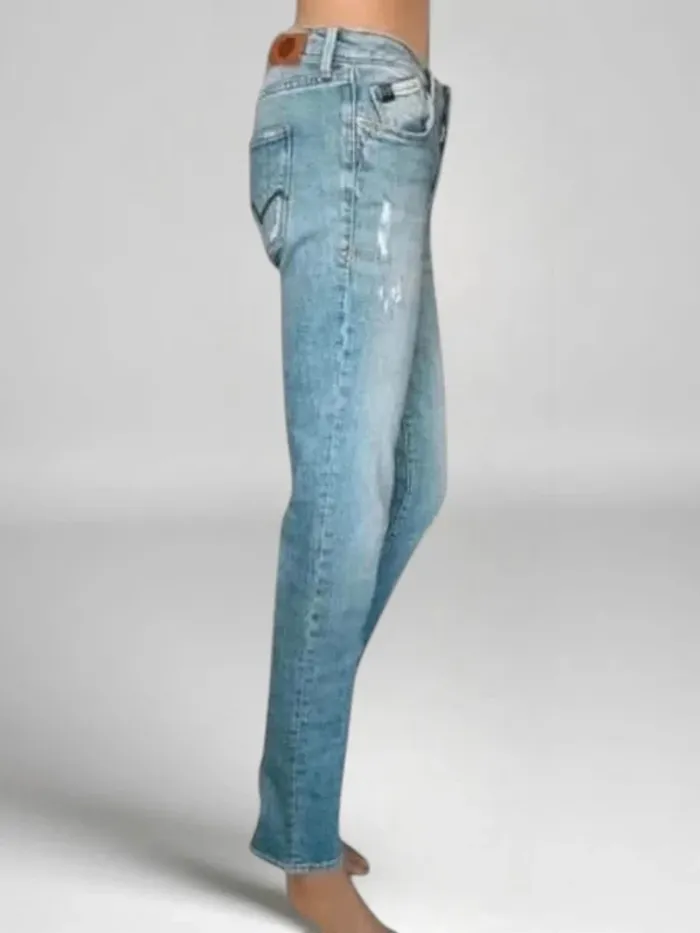 Jeans Le Temps Des Cerises 300/16 slim Pegg destroy bleu N°5 taille intermediaire stretch - photo numéro 4
