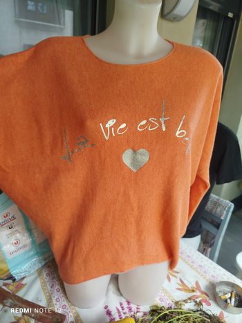 #kytietailleuniquefemme. Pull tunique léger taille unique