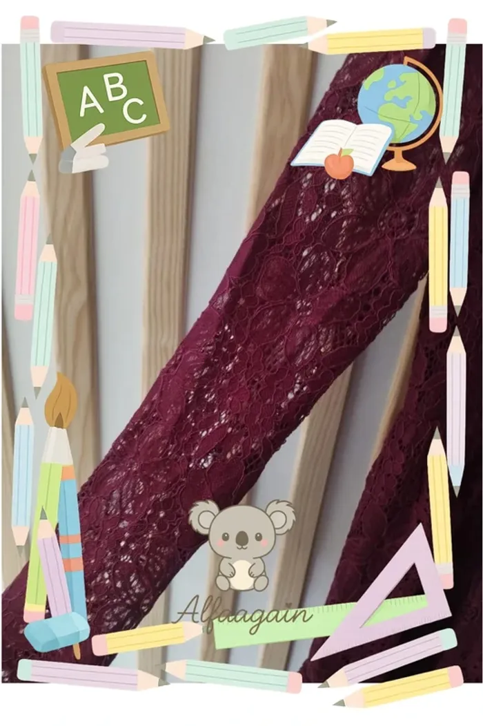 Robe dentelle bordeaux 8/10ans mini molly - photo numéro 2