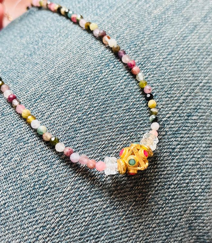Collier Tourmalines et Talisman Indien - photo numéro 6