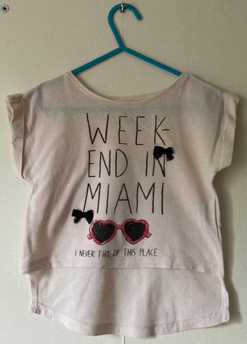 Tee-shirt tunique imprimé avec noeuds taille 12/24 mois
