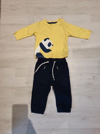 Ensemble pantalon + t-shirt 6 mois