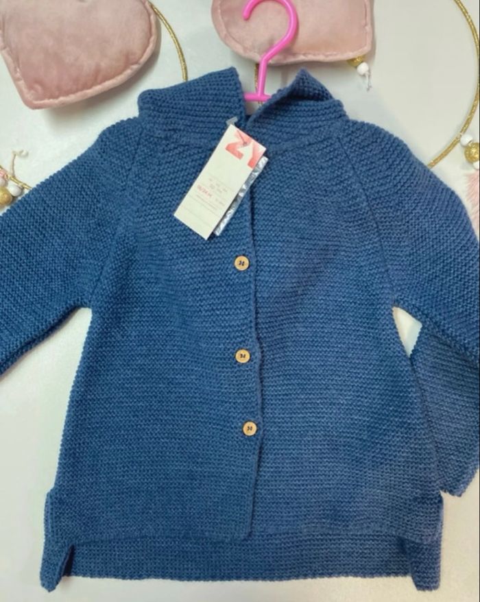Gilet long en maille bébé fille - neuf - Zippy - Taille 18 mois - photo numéro 4