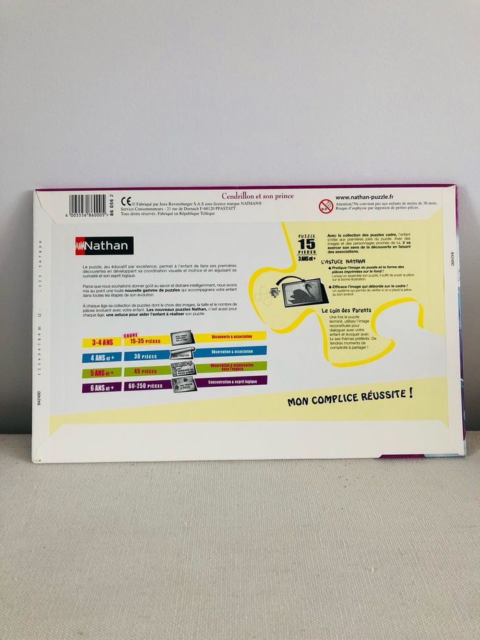 Puzzle planche cendrillon et son prince disney Nathan - photo numéro 2