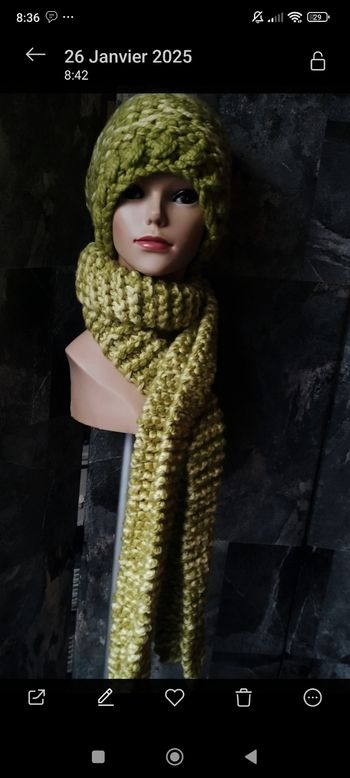 Ensemble Bonnet Écharpe unisexe