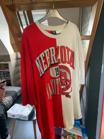 T shirt FSBN vintage rouge et beige