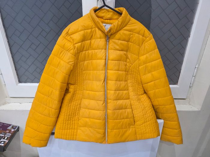 Veste matelassée jaune moutarde – Femme XXL