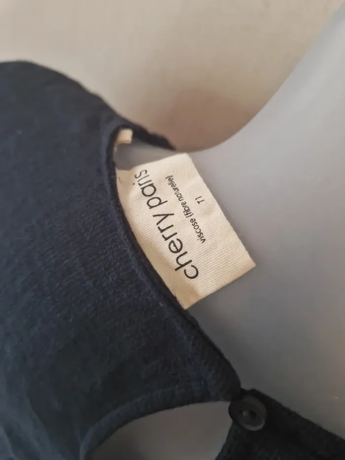 Robe bleue marine cherry paris taille 36 tres bon etat - photo numéro 6