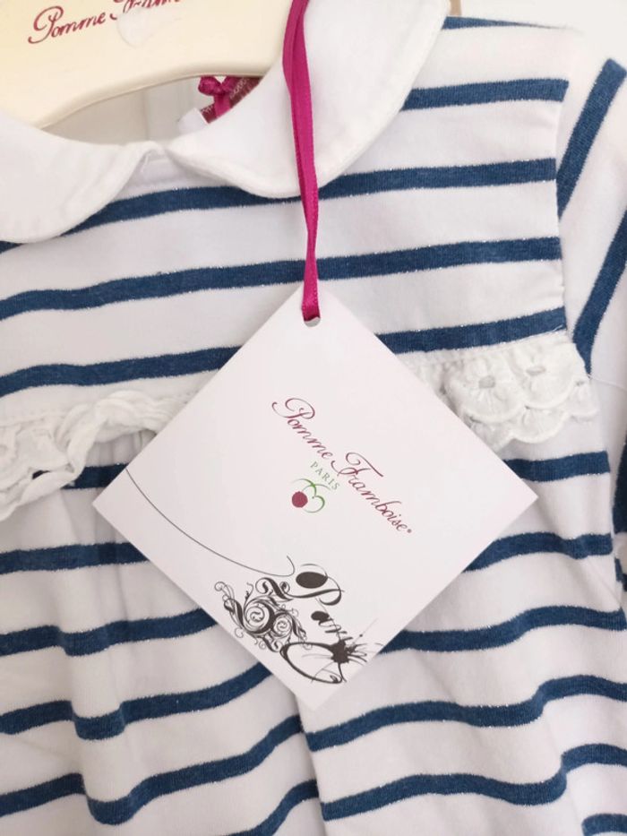 Lot de 2 grenouillères de marque Pomme Framboise taille 6 mois neuves avec étiquettes 🏷 - photo numéro 4