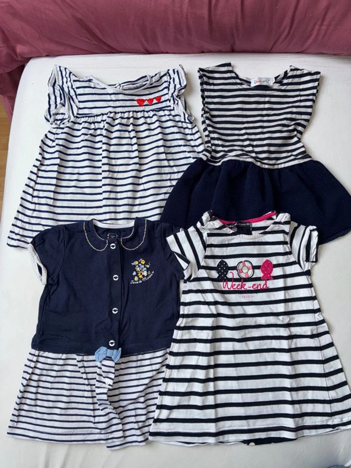 Lot 4 robes marinière