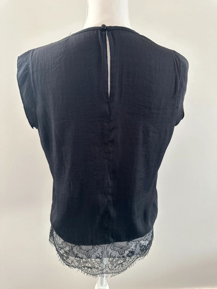 Blouse noire et dentelle gothique Promod T40 L - photo numéro 6