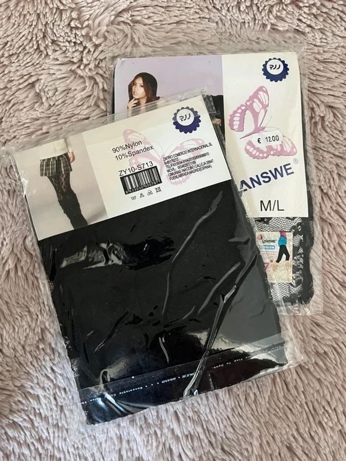 Collant legging dentelle noir Style coréen Lanswe Taille M / L - photo numéro 2