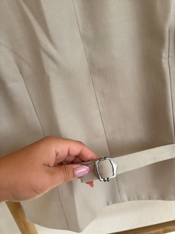 Gilet de costume beige crème Brice taille S - photo numéro 5