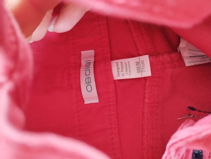Salopette obaïbi 9 mois rouge - photo numéro 3
