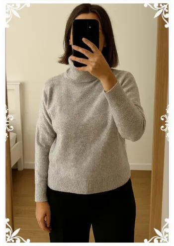 Pull col roulé en laine taille M J.Crew