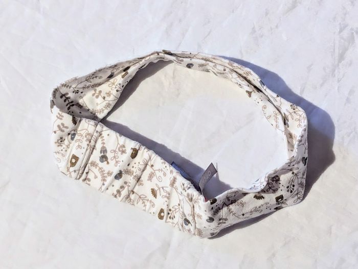 Serre Tête Bandeau Blanc Elastique Feuilles Escargots Nature Accessoire Petits Enfants Bébés