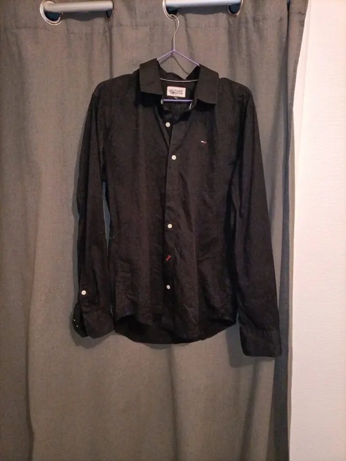 Chemise noire Tommy Hilfiger