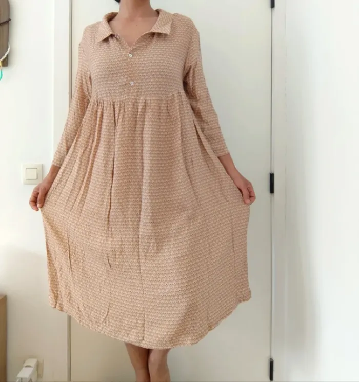 Belle robe longue American Vintage marron neuve - photo numéro 2