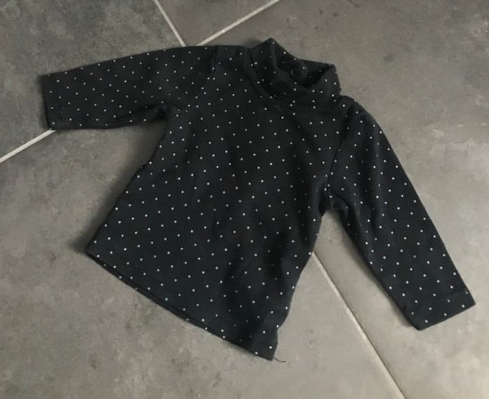 Pull col montant noir 3 mois vertbaudet