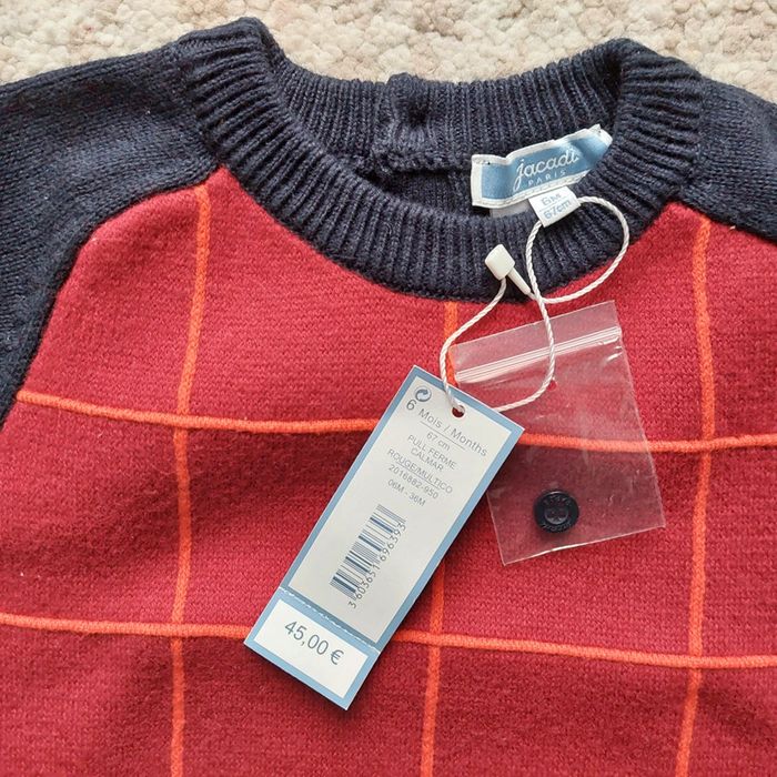 Pull bleu et rouge - photo numéro 2