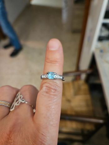 Bague pierre bleu