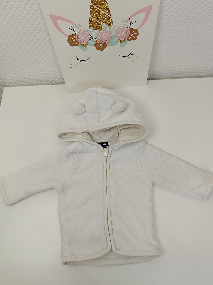 🦄 Gilet à oreilles et gilet offert bébé fille taille 1 mois 🦄