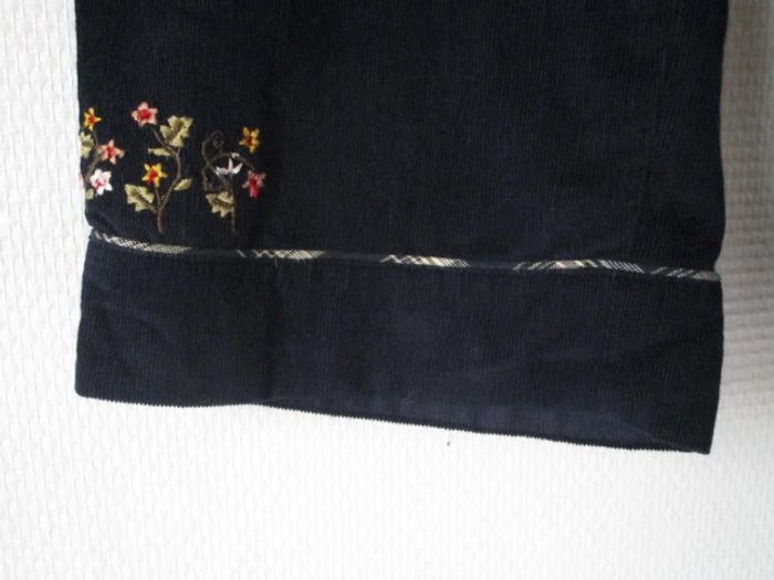 Pantacourt velours vintage marine 38 TBE - photo numéro 6