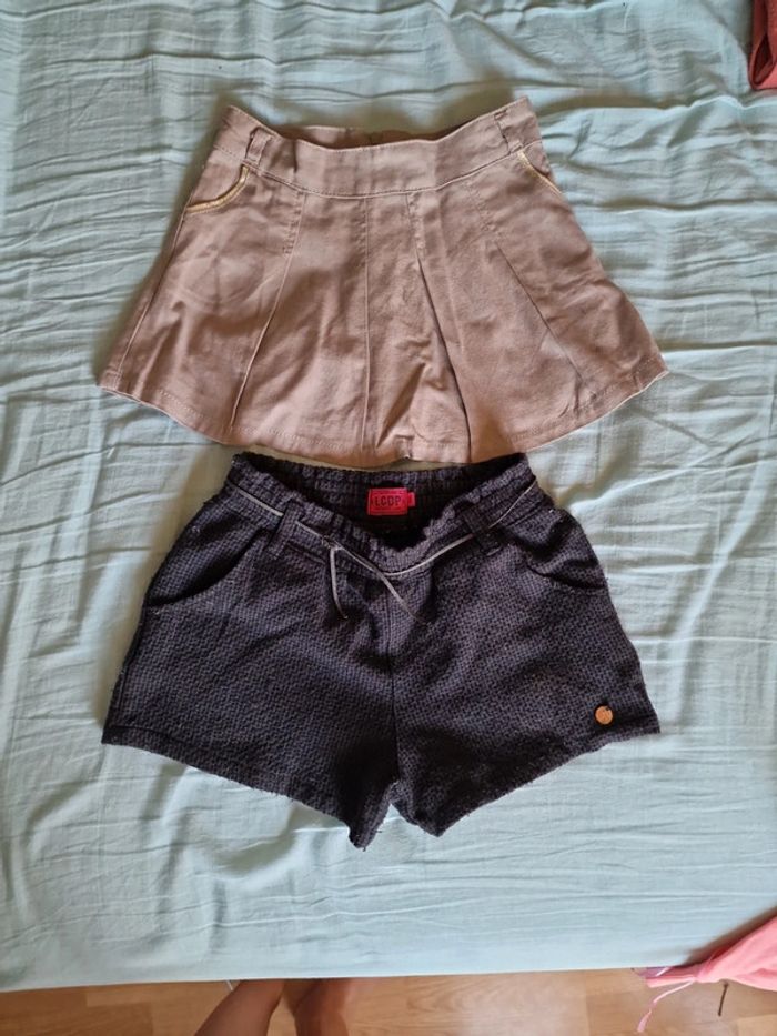 Lot fille jupe + short 4 ans