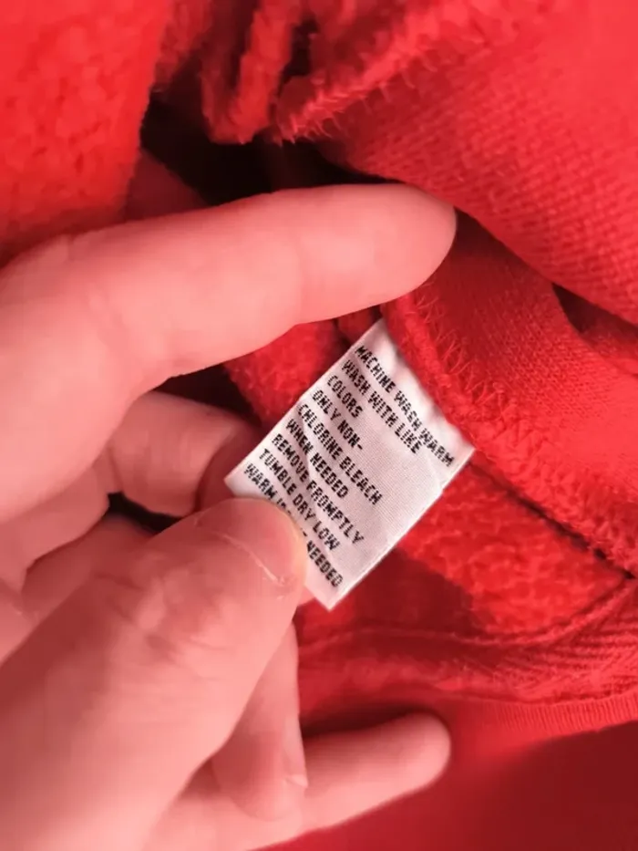 Sweat capuche zippé Ralph Lauren homme M rouge logo marine excellent état - photo numéro 12