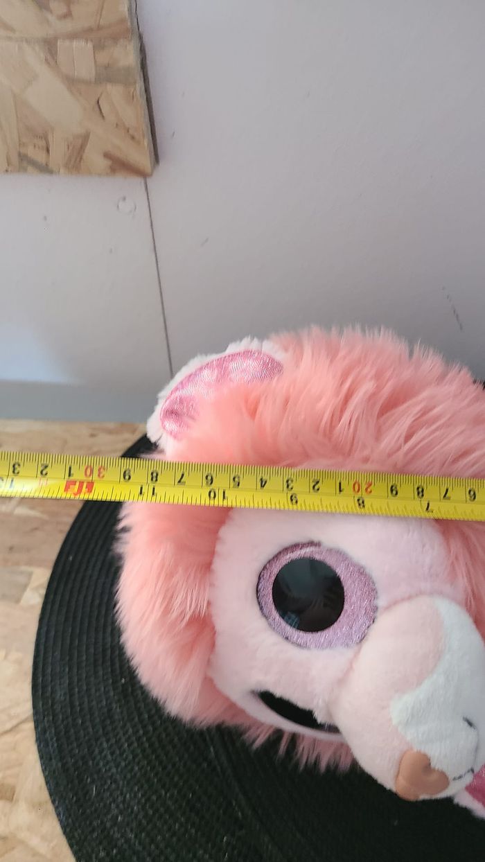 peluche lion rose paillette twirl creaciones lissis - photo numéro 3