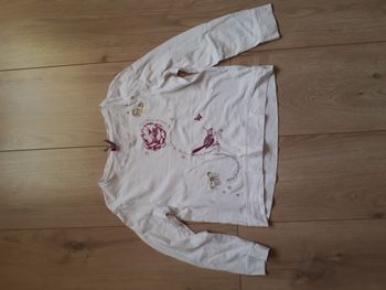 Tee-shirt fille 8 ans Orchestra manches longues blanc