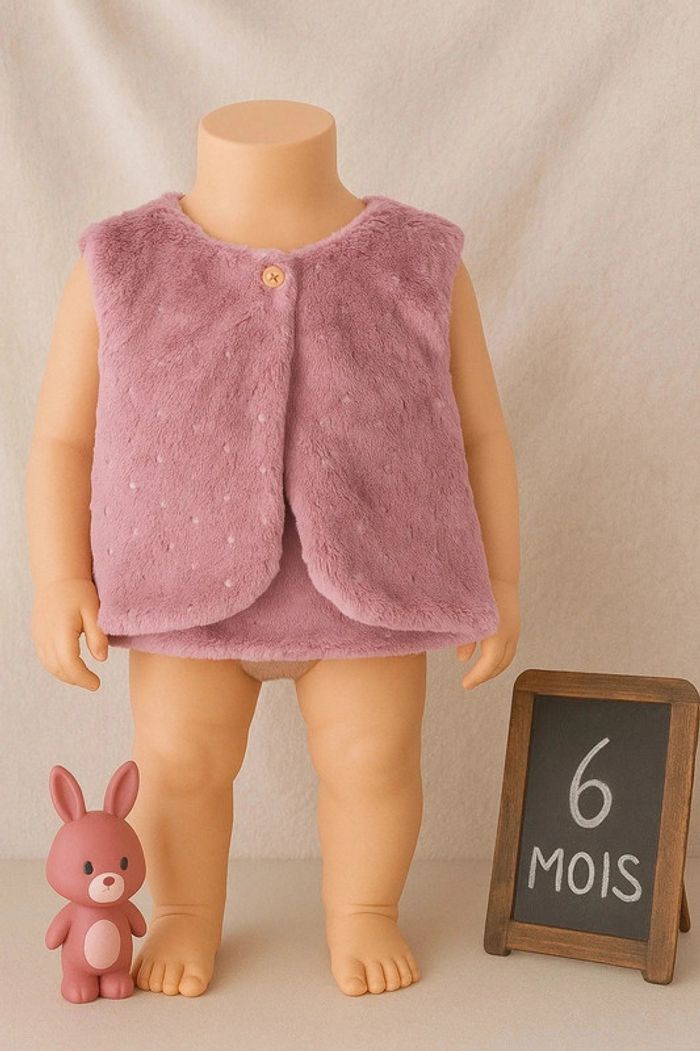 Gilet sans manche - mauve - Taille 4-6 mois 68cm - Name It - photo numéro 2