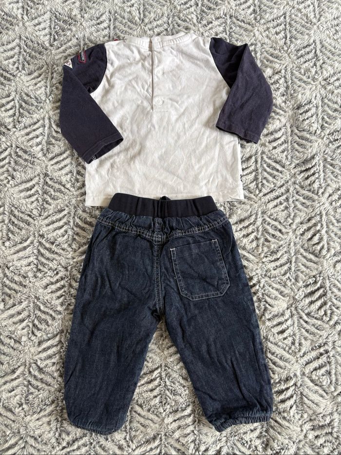 Ensemble t-shirt et jean Terre de Marins 9 mois - photo numéro 3