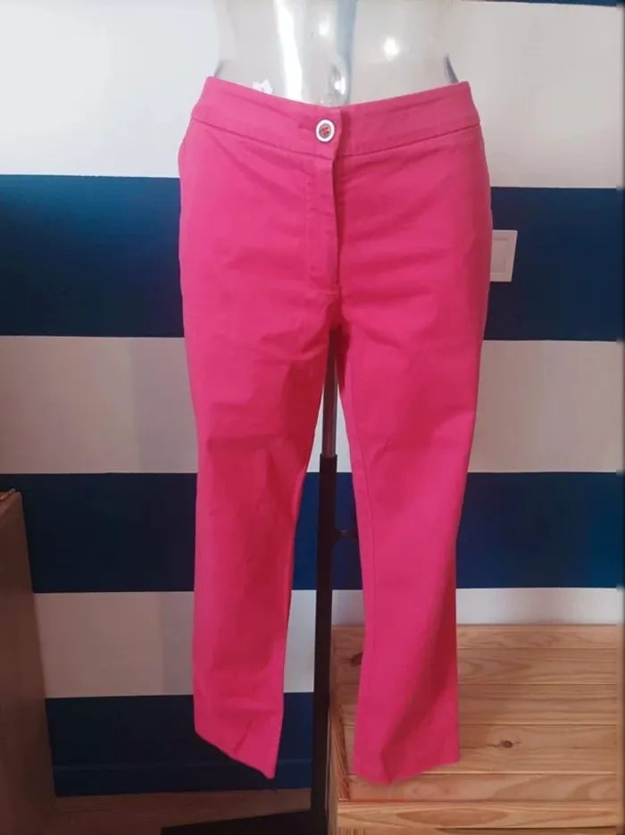 Pantalon rose Benetton femme taille 46